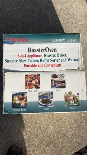 ART-609W AROMA Electric Roaster Oven Lid Pan Rack