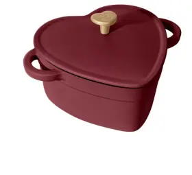 195925586866 CAST Iron Heart Dutch Oven Merlot Drew Barrymore