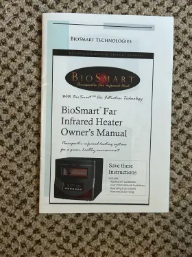 BIO-1500 BIO SMART TECHNOLOGIES Biosmart Infrared Heater
