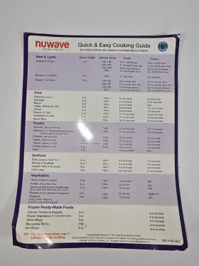 26014-QA-Q01 NUWAVE Oven Cooking English Spanish Double
