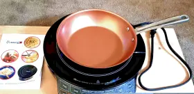 3031 NUWAVE Precision Induction Cooktop Copper Saut Pan Temps