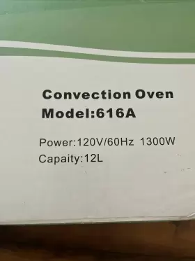 616A QUBEN Convection Oven Sound Online #3