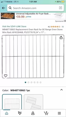 Y0033 WB48T10063 Oven Racks #2