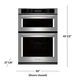 Kitchenaid KOCE500ESS 30" Single Convection Wall Oven & Built-in Microwave In SS