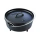 Lodge 4 Quart Pre-Seasoned Cast Iron Camp Dutch Oven with Lid - 4-Qt, black 