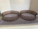 (2) American Harvest Model JS-2000 Jet Stream Oven Riser Ring Smoke Color  3"