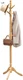 Solid Wood Coat Rack and Stand, Free Standing Hall Coat Tree with 10 Hooks for H